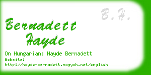 bernadett hayde business card